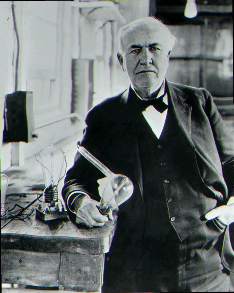 Edison med en glødepære