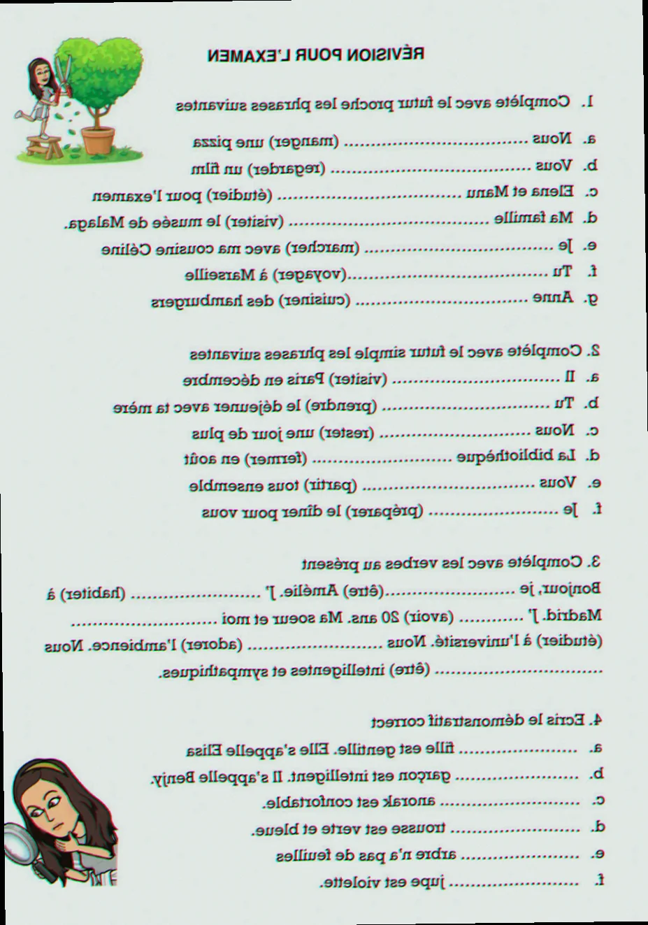 Fransk grammatik materialer