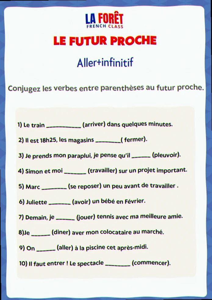 Fransk grammatik øvelser